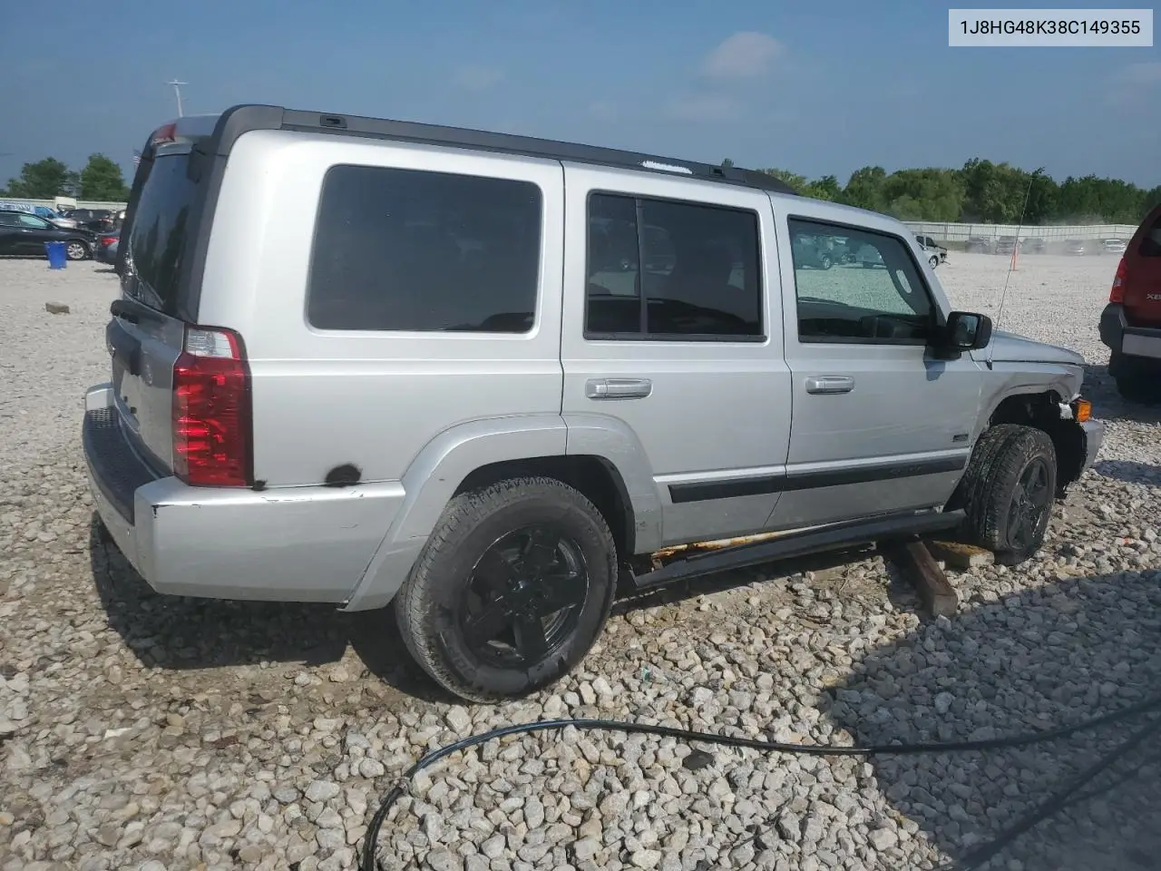 2008 Jeep Commander Sport VIN: 1J8HG48K38C149355 Lot: 60907495