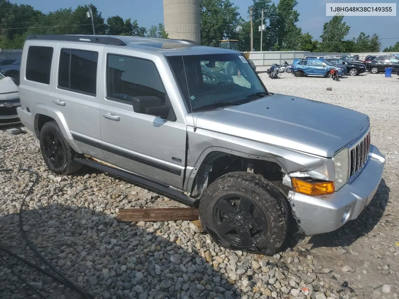 2008 Jeep Commander Sport VIN: 1J8HG48K38C149355 Lot: 60907495