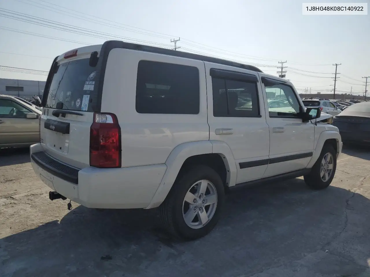 2008 Jeep Commander Sport VIN: 1J8HG48K08C140922 Lot: 62203065