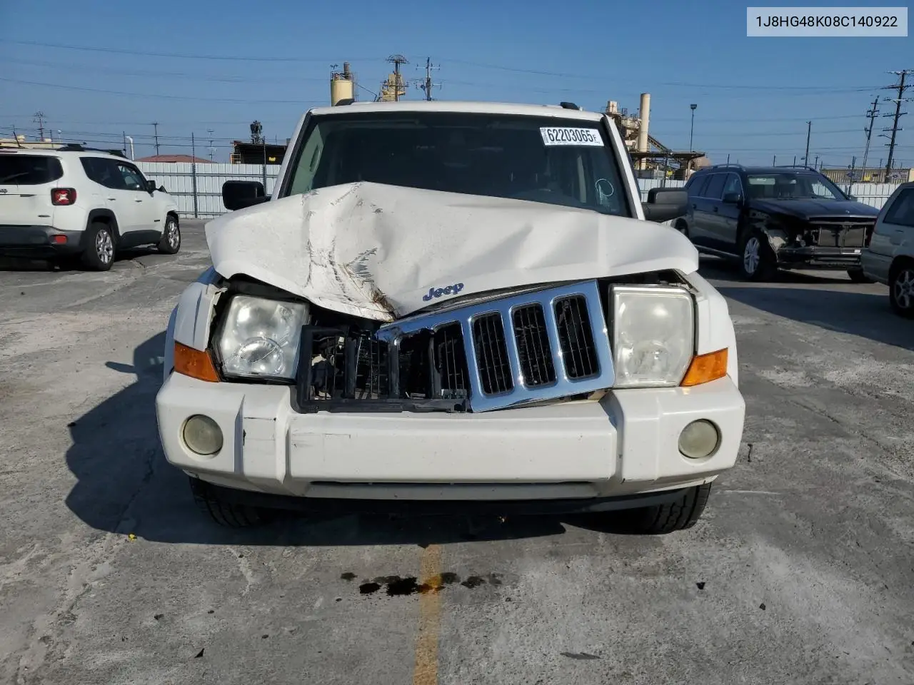 2008 Jeep Commander Sport VIN: 1J8HG48K08C140922 Lot: 62203065