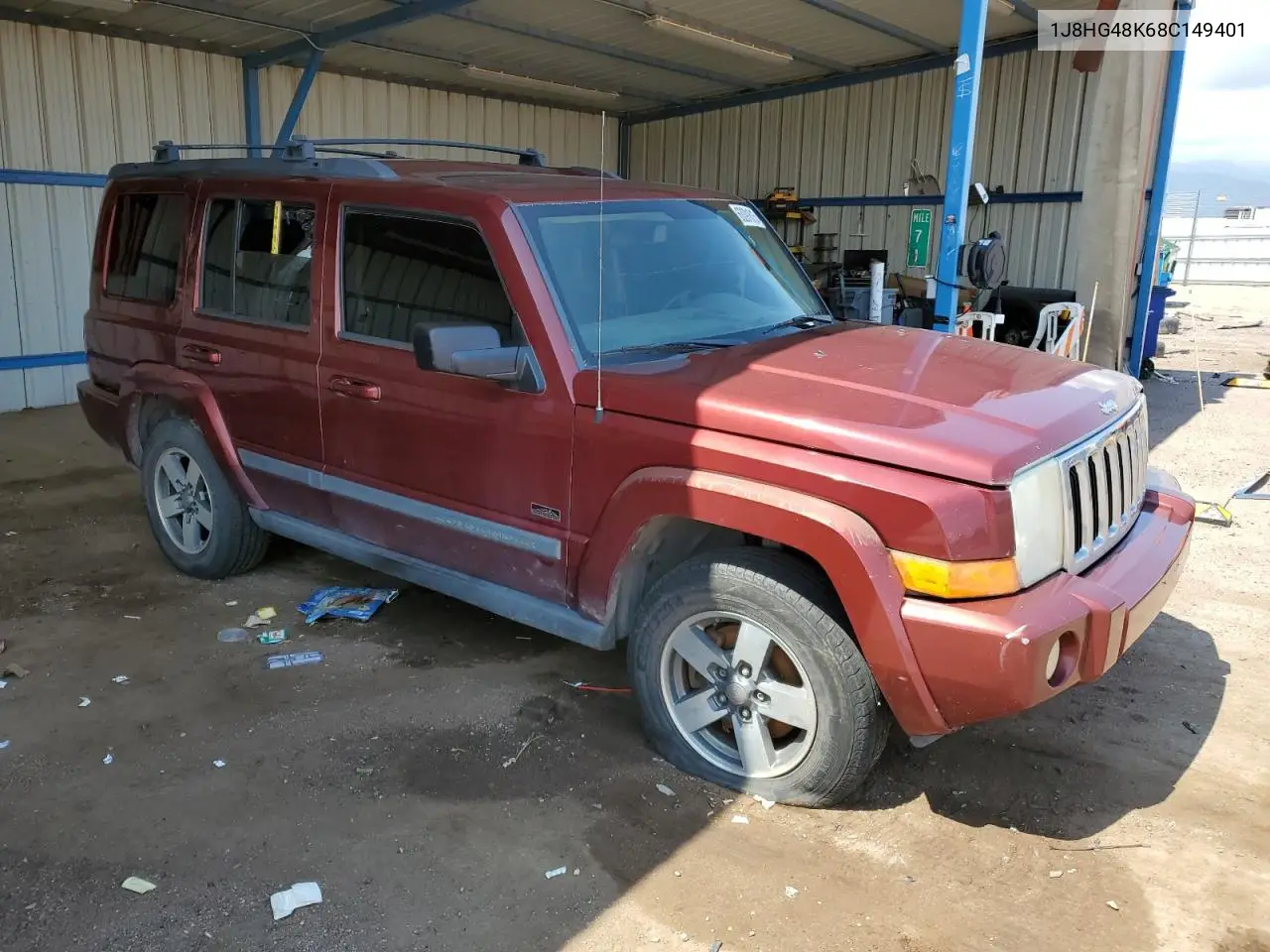 2008 Jeep Commander Sport VIN: 1J8HG48K68C149401 Lot: 63091615