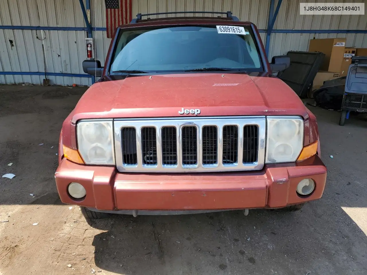 2008 Jeep Commander Sport VIN: 1J8HG48K68C149401 Lot: 63091615