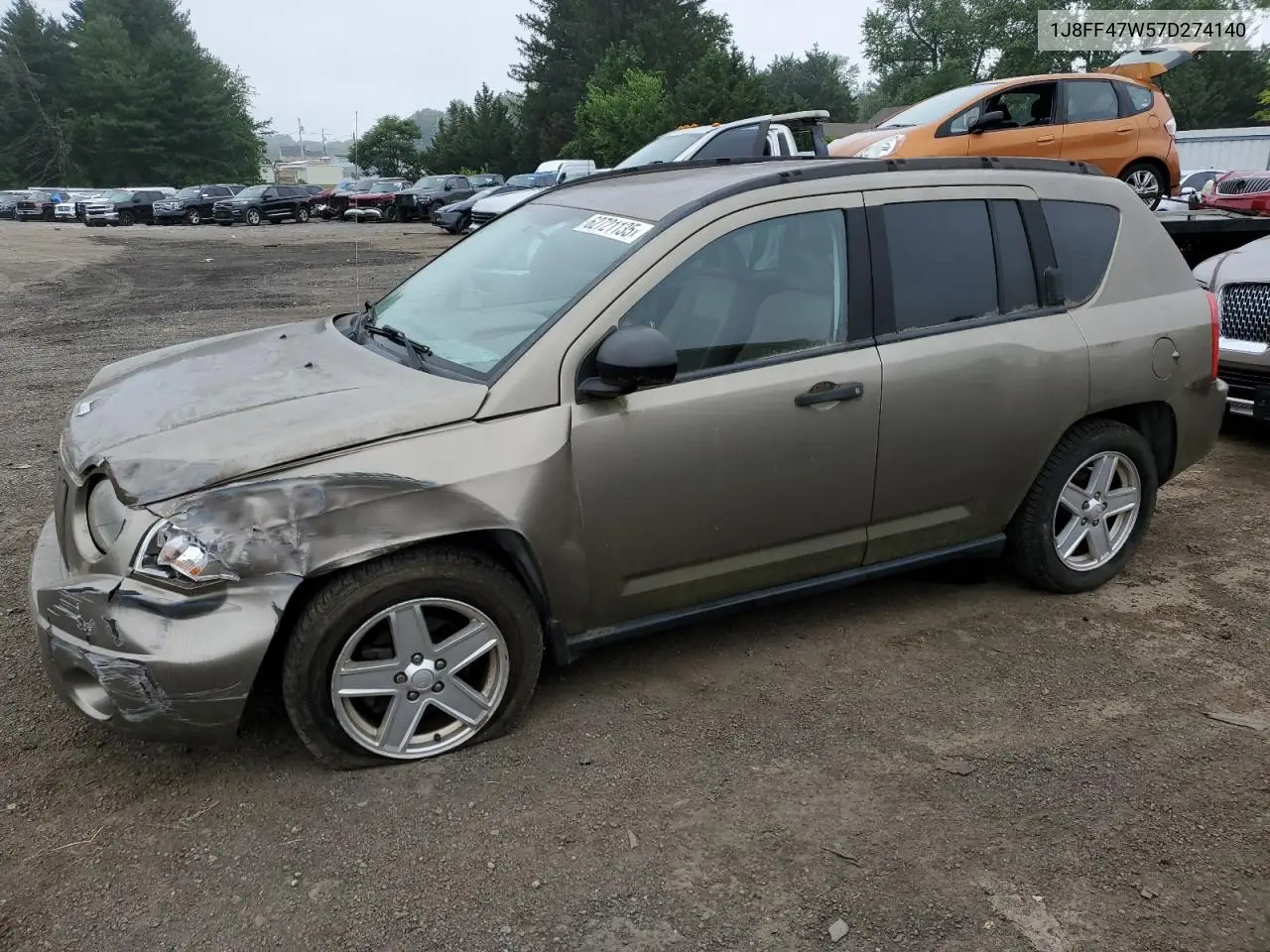 2007 Jeep Compass VIN: 1J8FF47W57D274140 Lot: 62721135