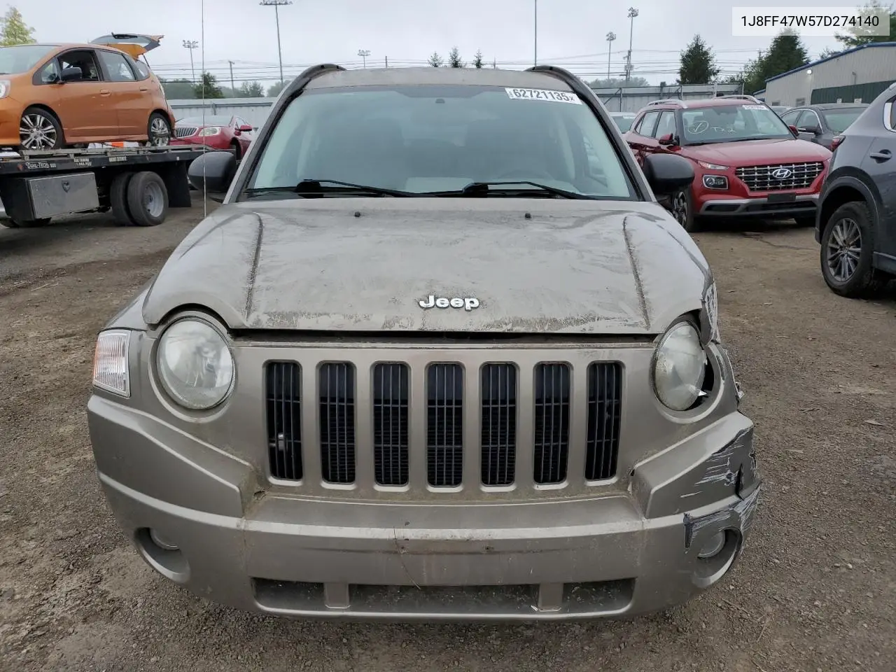 2007 Jeep Compass VIN: 1J8FF47W57D274140 Lot: 62721135