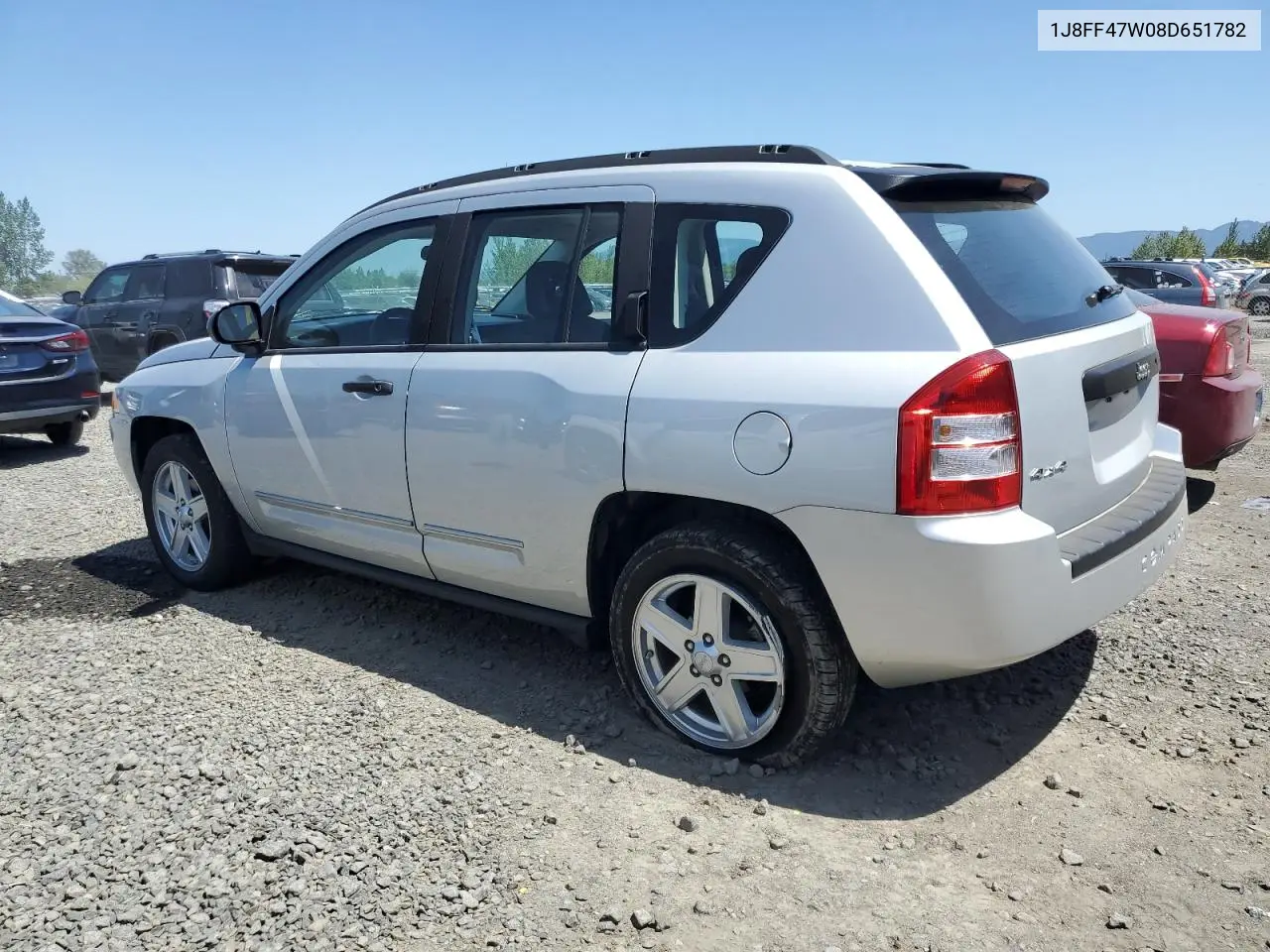 2008 Jeep Compass Sport VIN: 1J8FF47W08D651782 Lot: 55846855