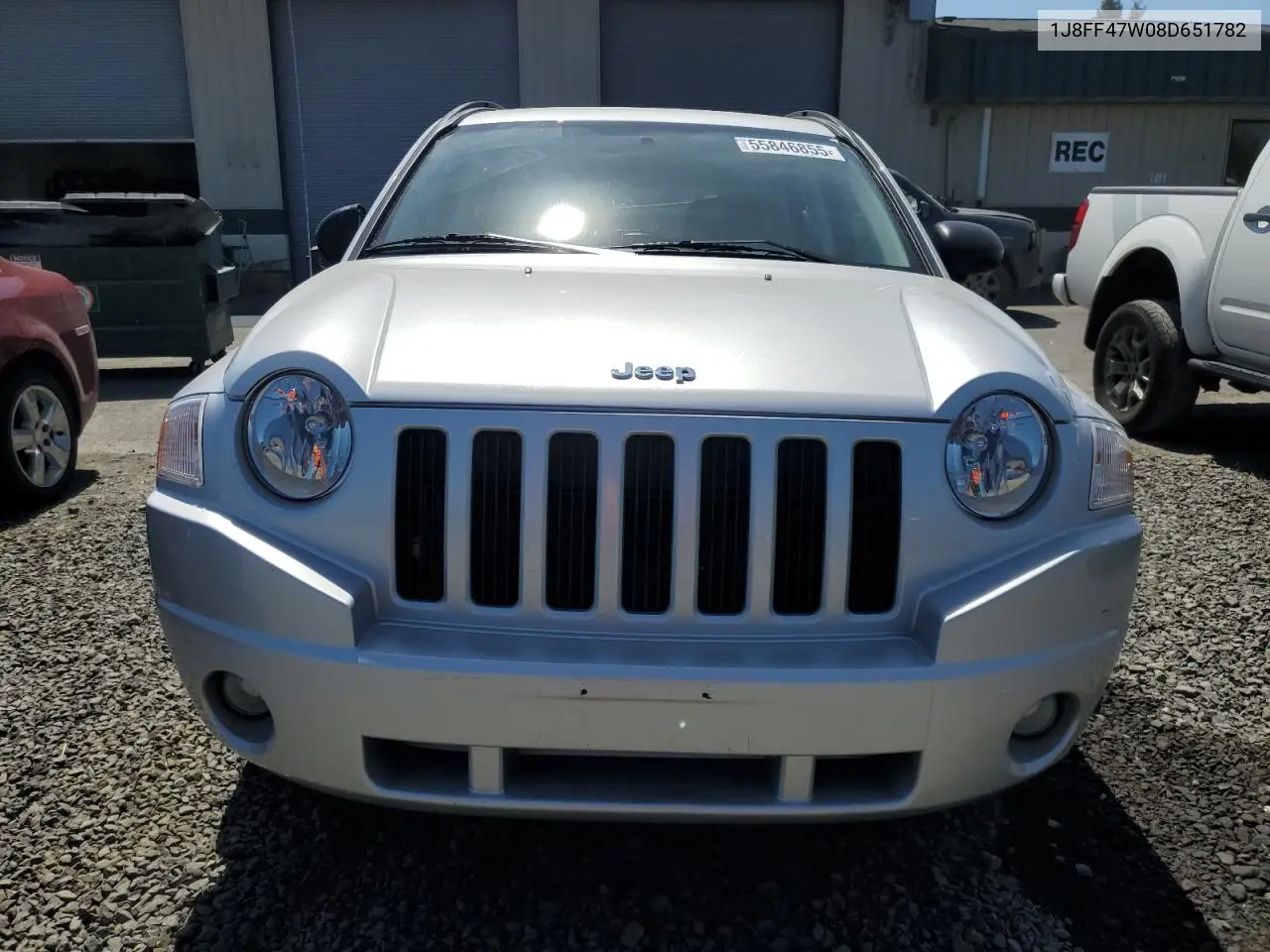 2008 Jeep Compass Sport VIN: 1J8FF47W08D651782 Lot: 55846855