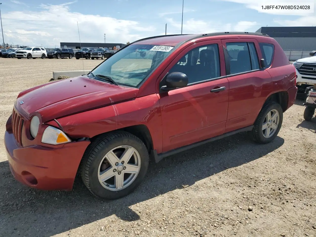 2008 Jeep Compass Sport VIN: 1J8FF47W08D524028 Lot: 62281395