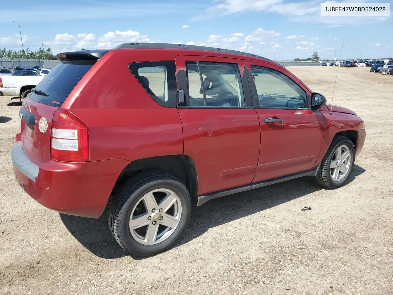 2008 Jeep Compass Sport VIN: 1J8FF47W08D524028 Lot: 62281395