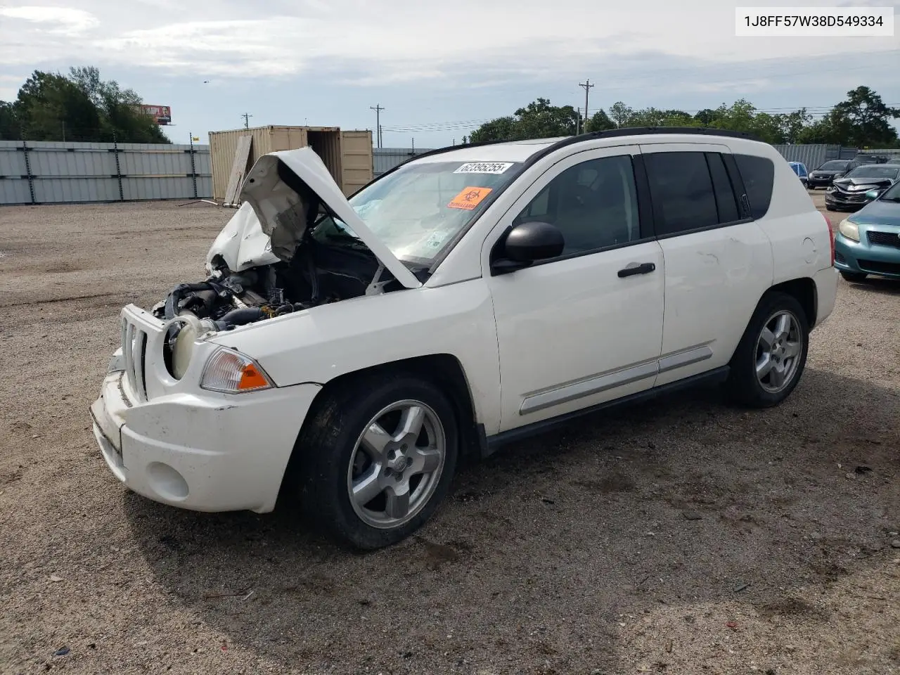 2008 Jeep Compass Limited VIN: 1J8FF57W38D549334 Lot: 62395255