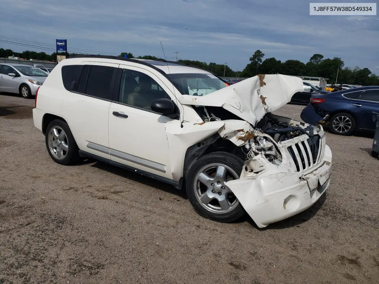 2008 Jeep Compass Limited VIN: 1J8FF57W38D549334 Lot: 62395255