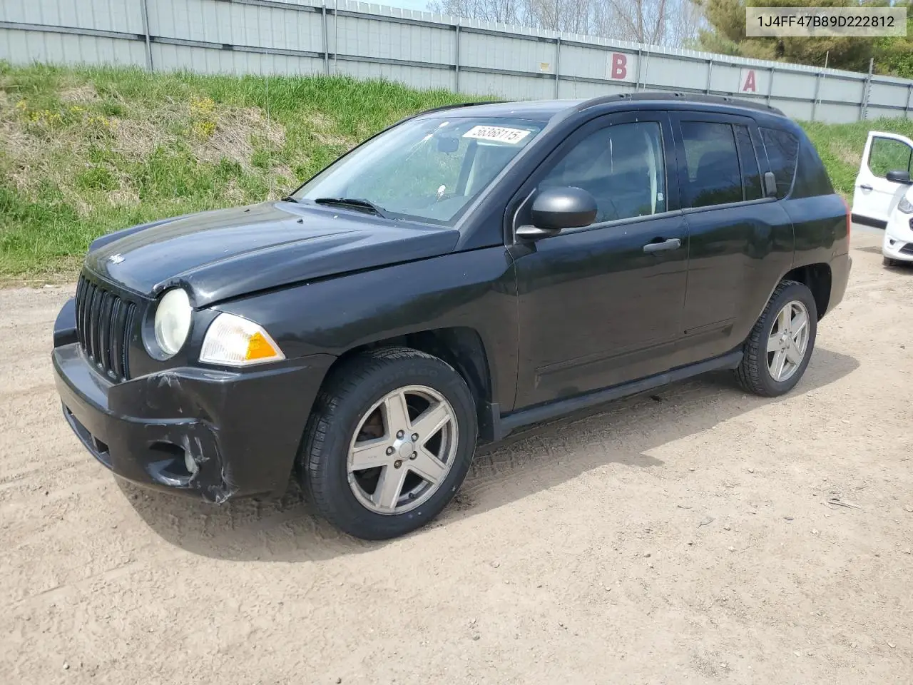 2009 Jeep Compass Sport VIN: 1J4FF47B89D222812 Lot: 56368115