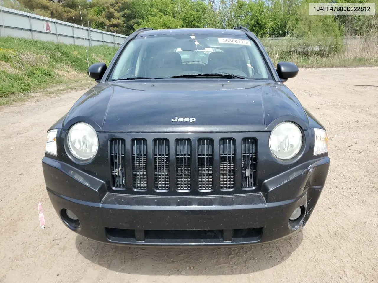 2009 Jeep Compass Sport VIN: 1J4FF47B89D222812 Lot: 56368115
