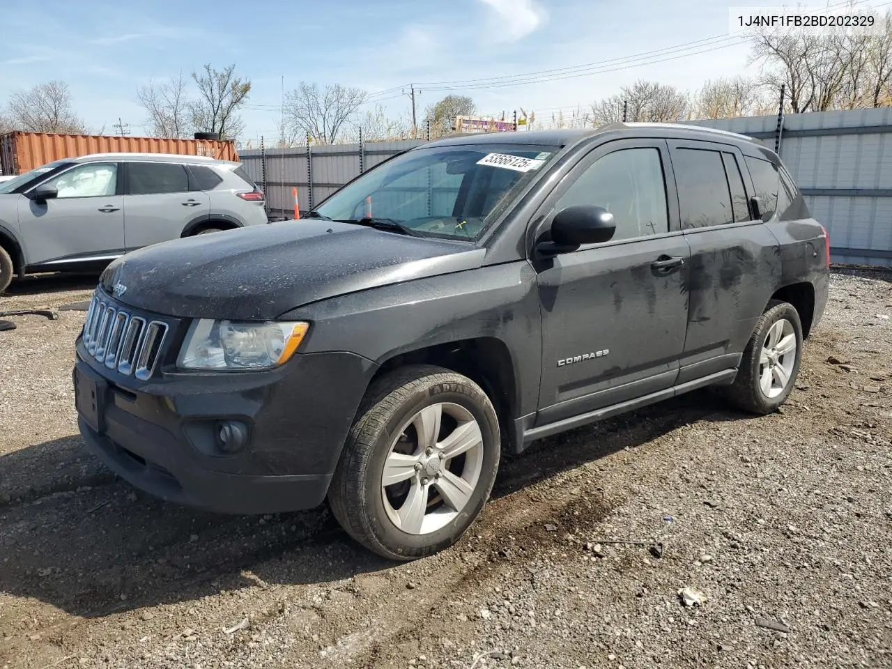 2011 Jeep Compass Sport VIN: 1J4NF1FB2BD202329 Lot: 53566125