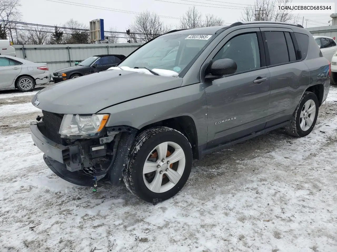 2012 Jeep Compass Latitude VIN: 1C4NJCEB8CD685344 Lot: 43037965