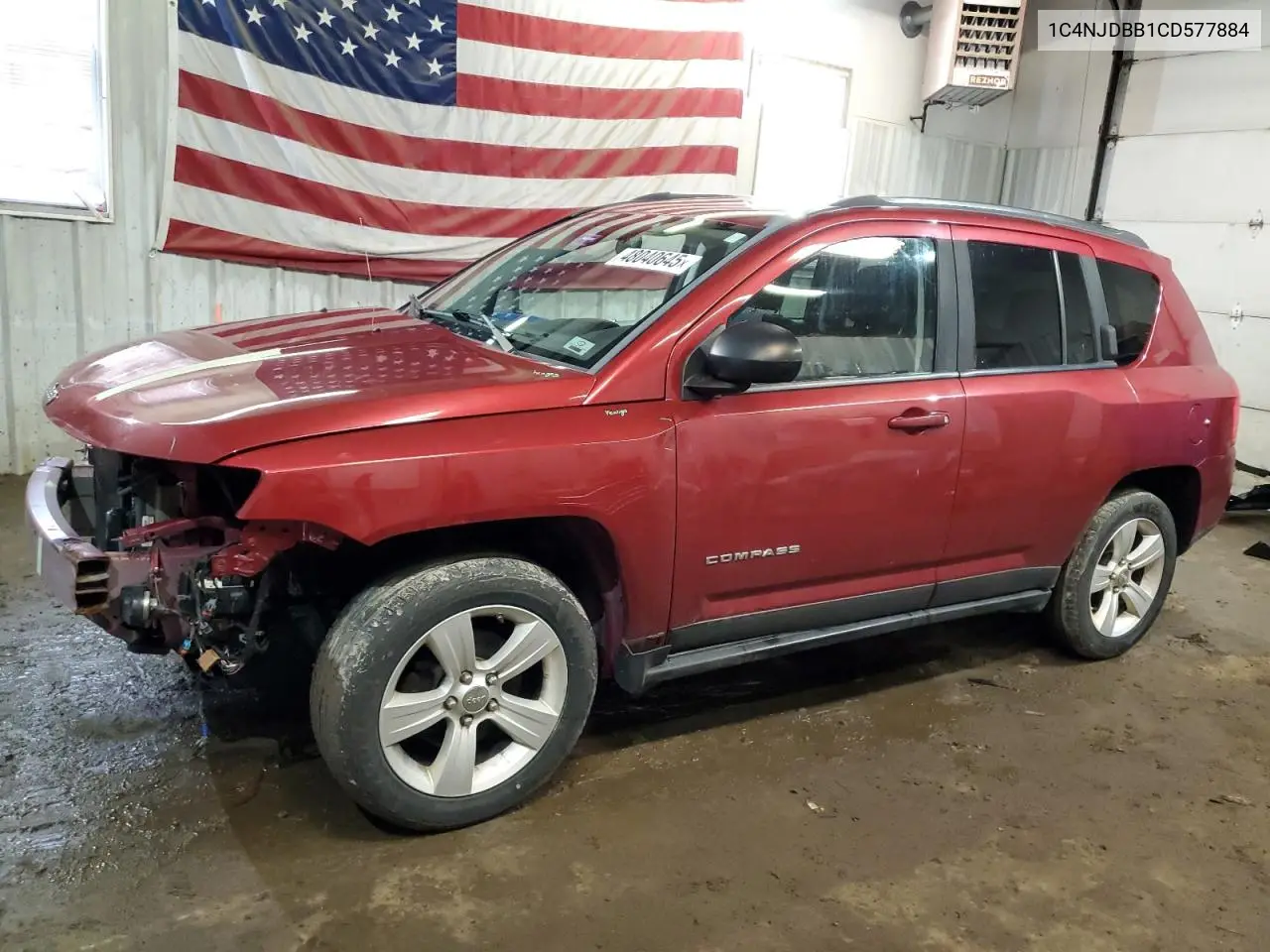 2012 Jeep Compass Sport VIN: 1C4NJDBB1CD577884 Lot: 48040645