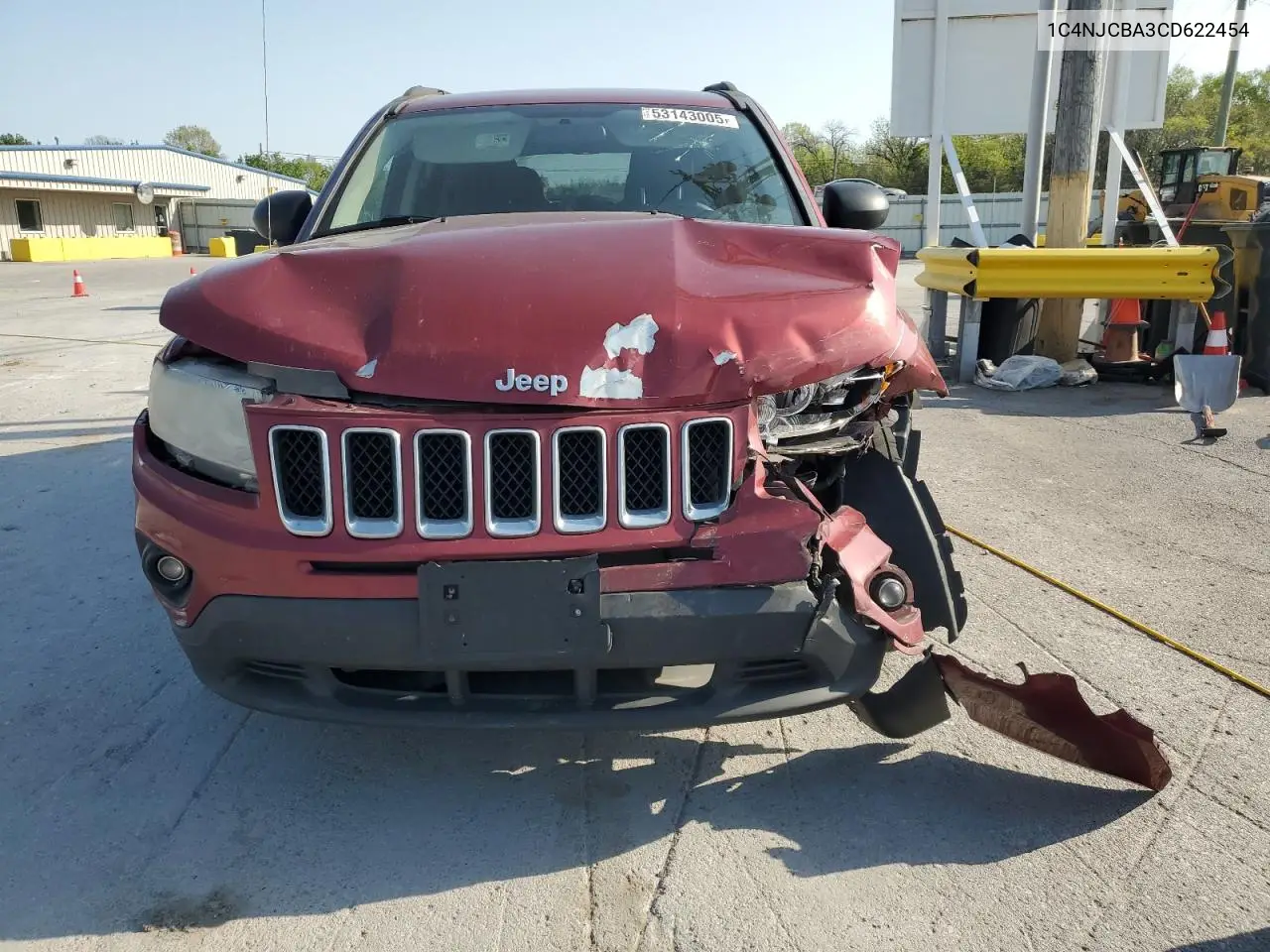 2012 Jeep Compass Sport VIN: 1C4NJCBA3CD622454 Lot: 53143005