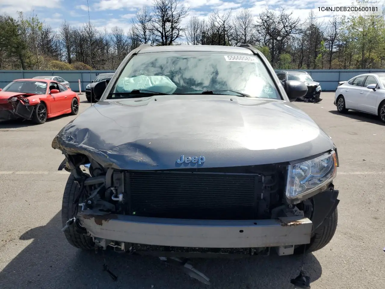 2012 Jeep Compass Latitude VIN: 1C4NJDEB2CD600181 Lot: 55660585