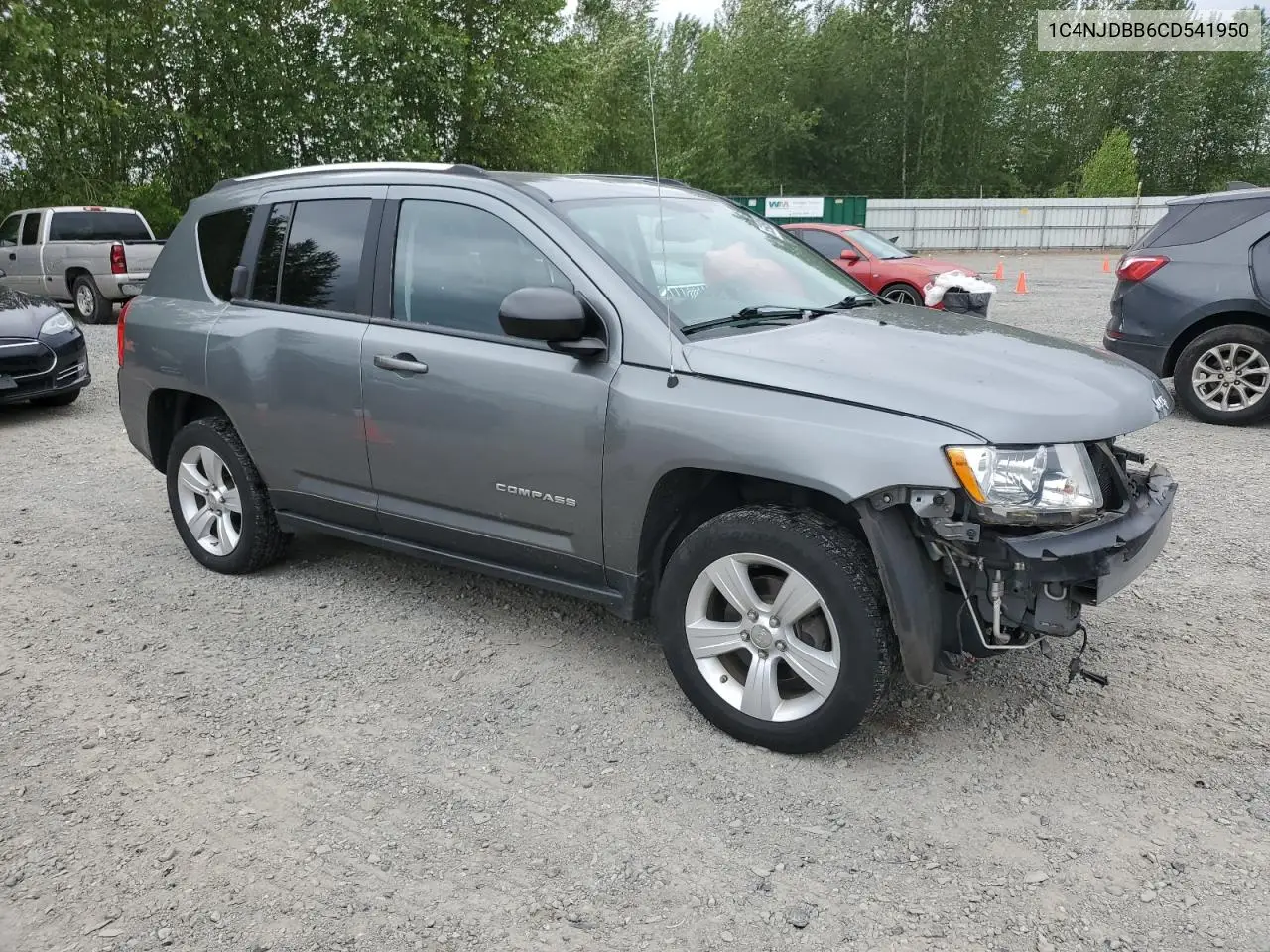 2012 Jeep Compass Sport VIN: 1C4NJDBB6CD541950 Lot: 56985985