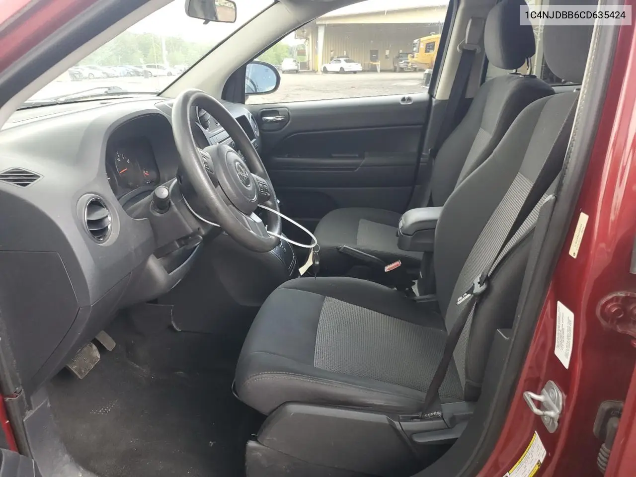 2012 Jeep Compass Sport VIN: 1C4NJDBB6CD635424 Lot: 59057995