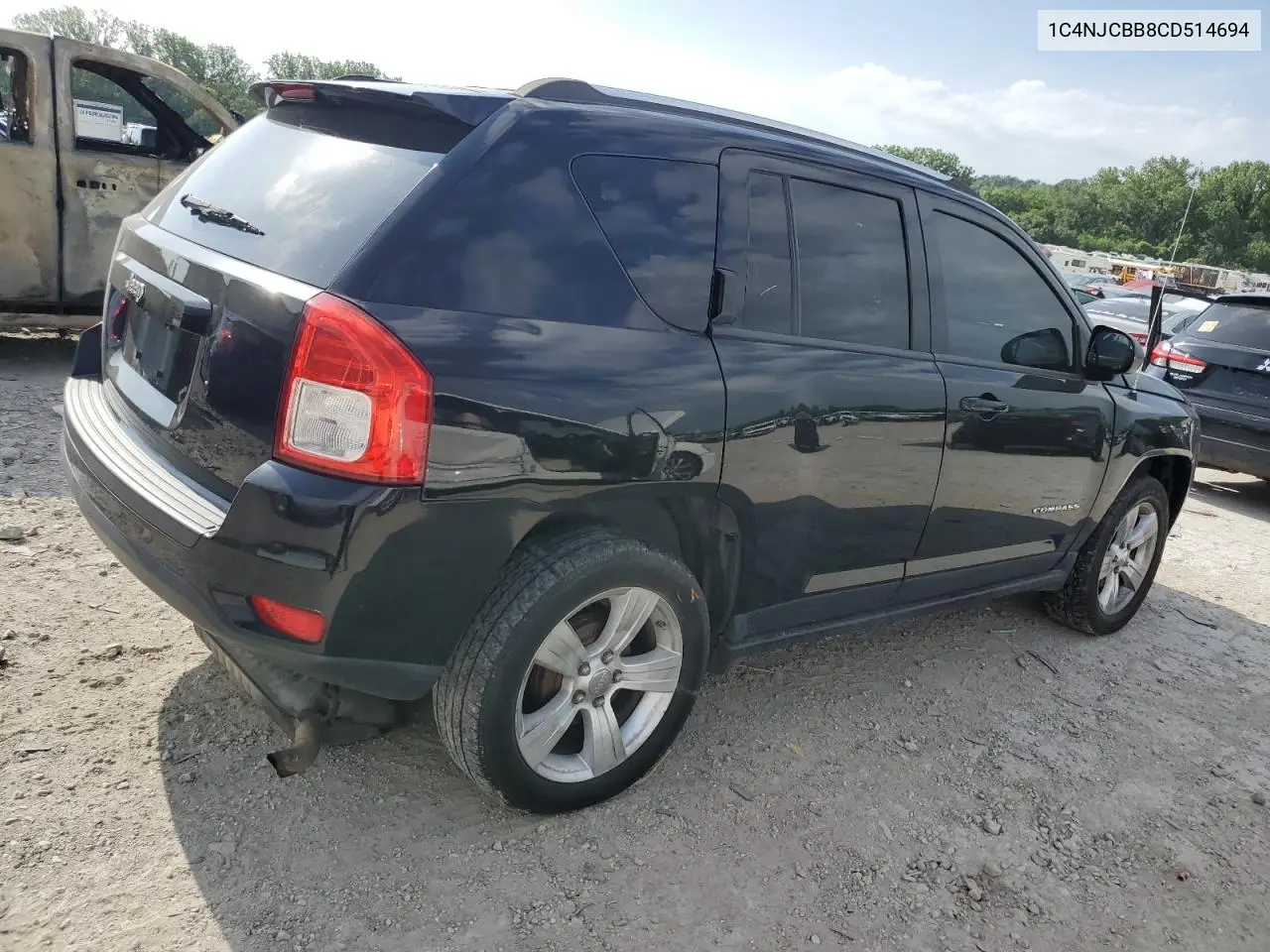 2012 Jeep Compass Sport VIN: 1C4NJCBB8CD514694 Lot: 61727125