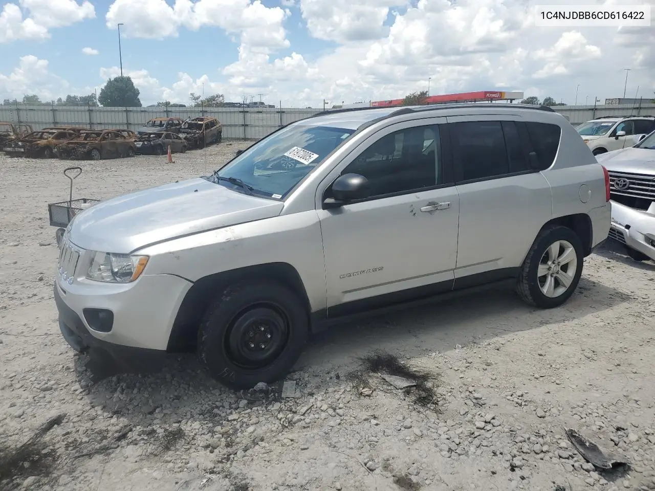 2012 Jeep Compass Sport VIN: 1C4NJDBB6CD616422 Lot: 61972005