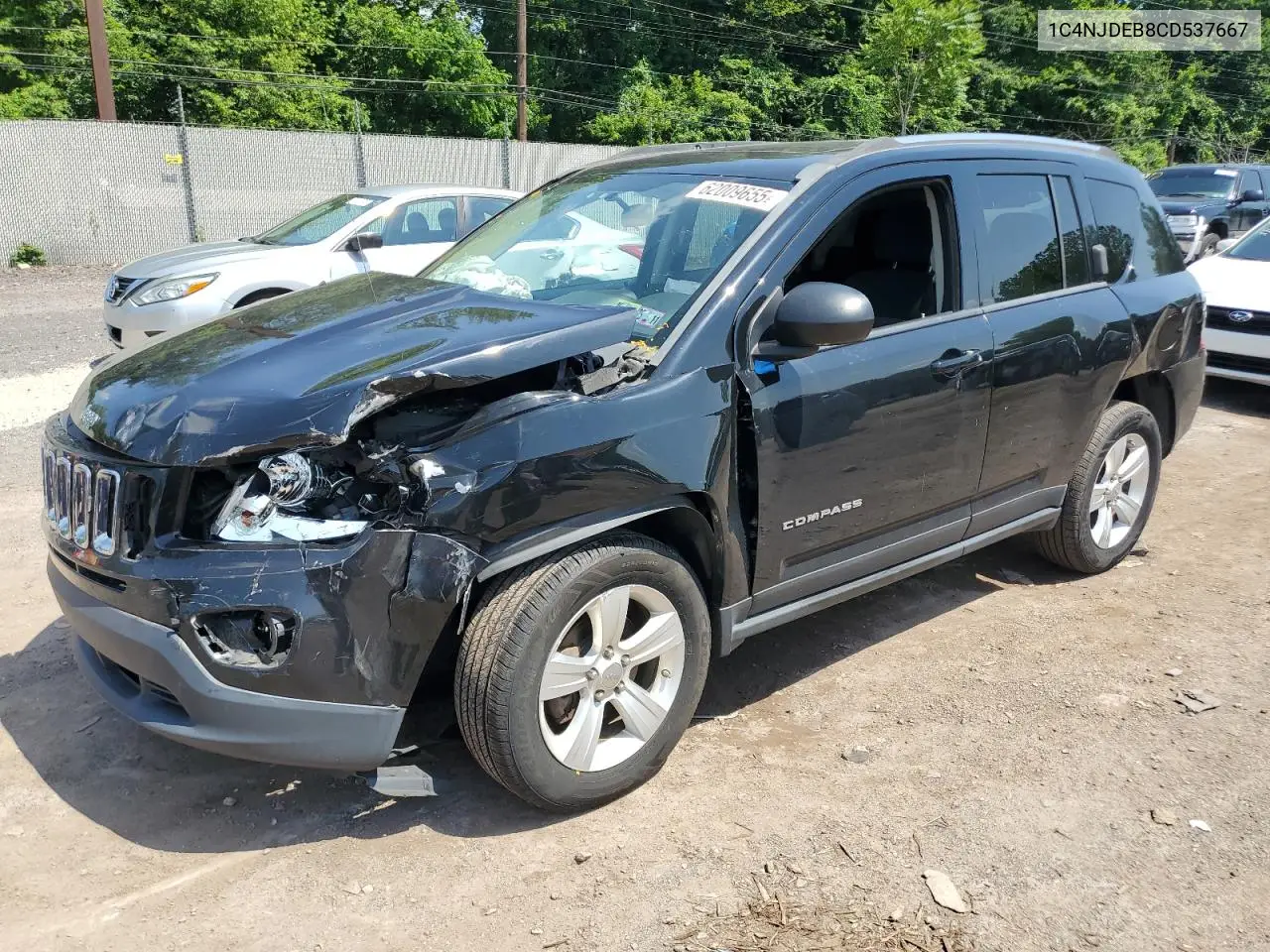 2012 Jeep Compass Latitude VIN: 1C4NJDEB8CD537667 Lot: 62009655
