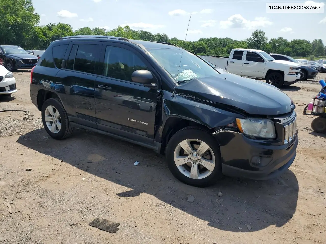 2012 Jeep Compass Latitude VIN: 1C4NJDEB8CD537667 Lot: 62009655
