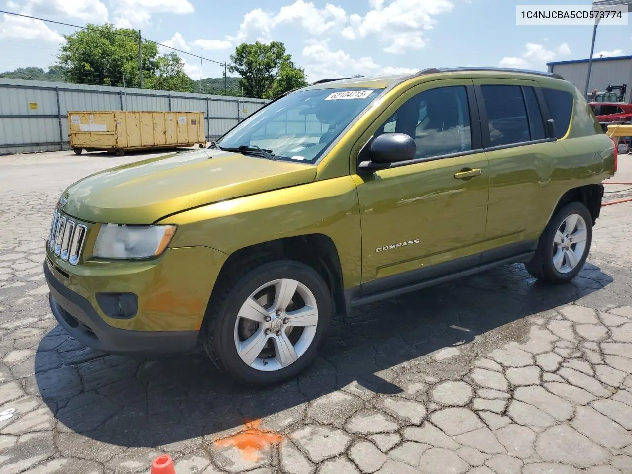 2012 Jeep Compass Sport VIN: 1C4NJCBA5CD573774 Lot: 62104715