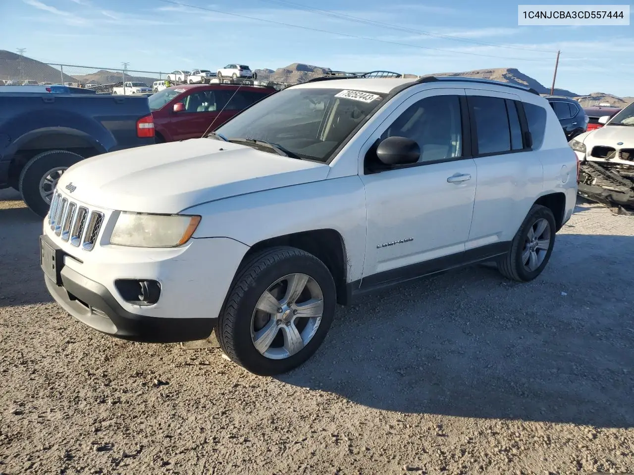 2012 Jeep Compass Sport VIN: 1C4NJCBA3CD557444 Lot: 79252443