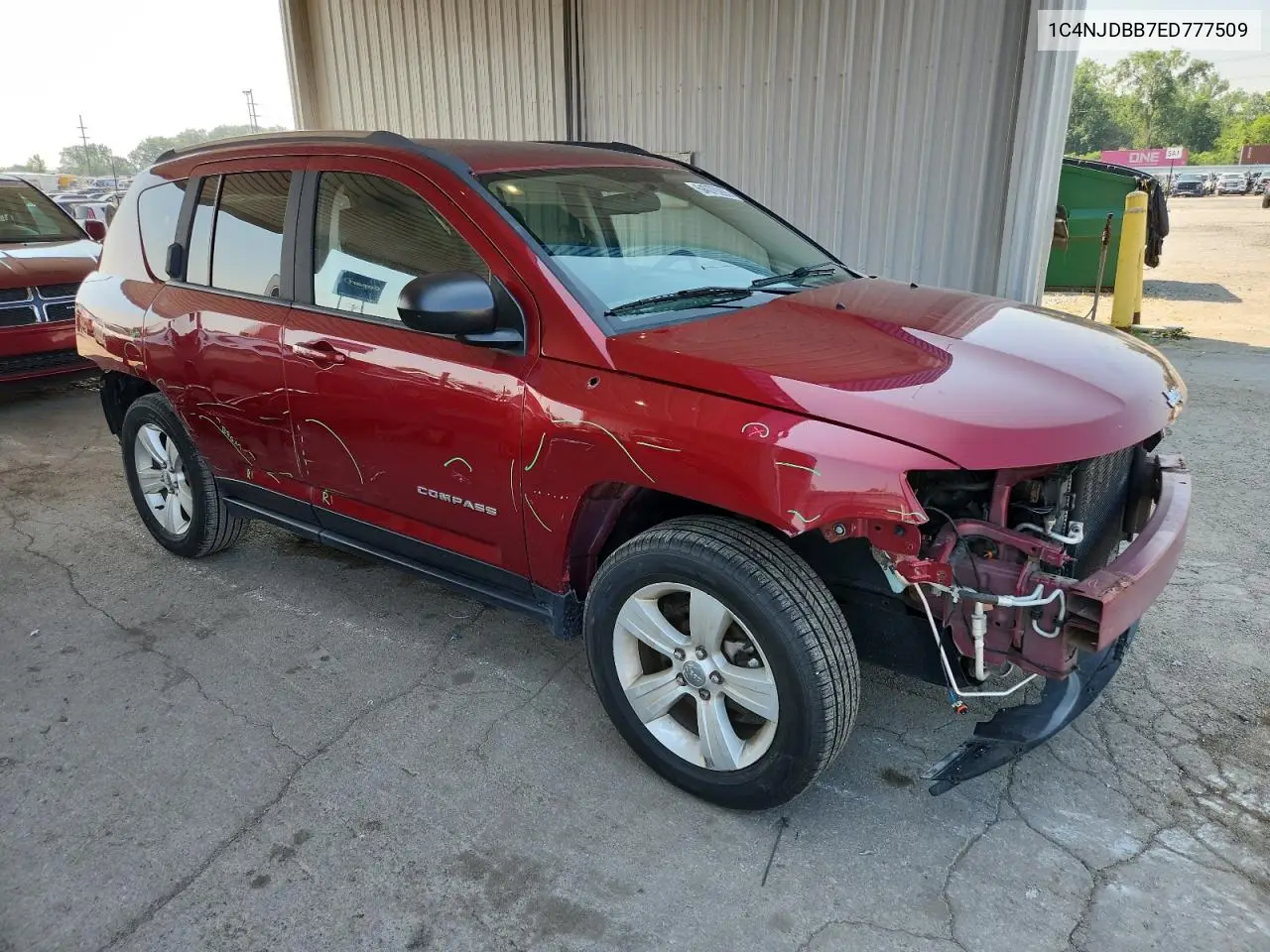 2014 Jeep Compass Sport VIN: 1C4NJDBB7ED777509 Lot: 64079265