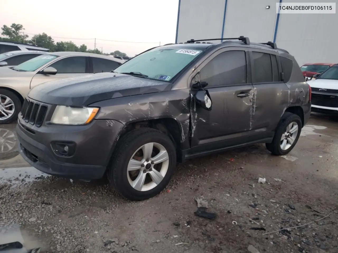 2015 Jeep Compass Latitude VIN: 1C4NJDEB0FD106115 Lot: 61564915