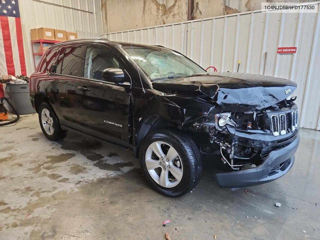 2015 Jeep Compass Sport VIN: 1C4NJDBB9FD177530 Lot: 65071975