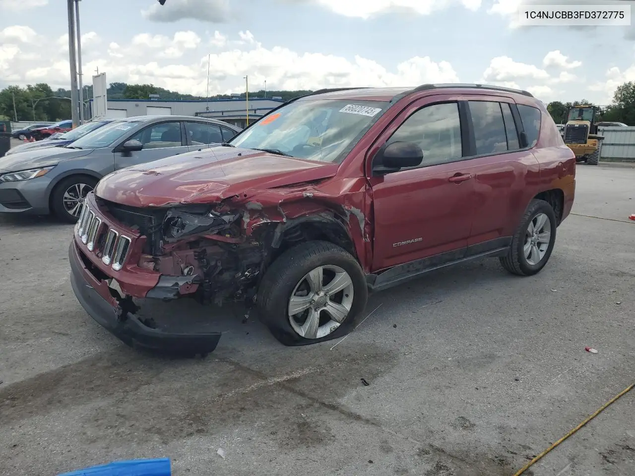 2015 Jeep Compass Sport VIN: 1C4NJCBB3FD372775 Lot: 66020745