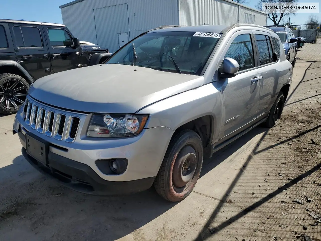 2016 Jeep Compass Latitude VIN: 1C4NJDEB3GD646074 Lot: 45656615