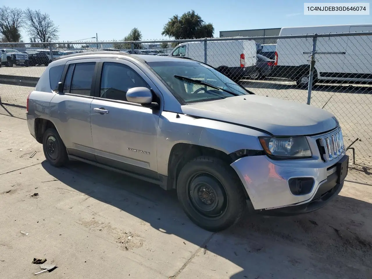 2016 Jeep Compass Latitude VIN: 1C4NJDEB3GD646074 Lot: 45656615