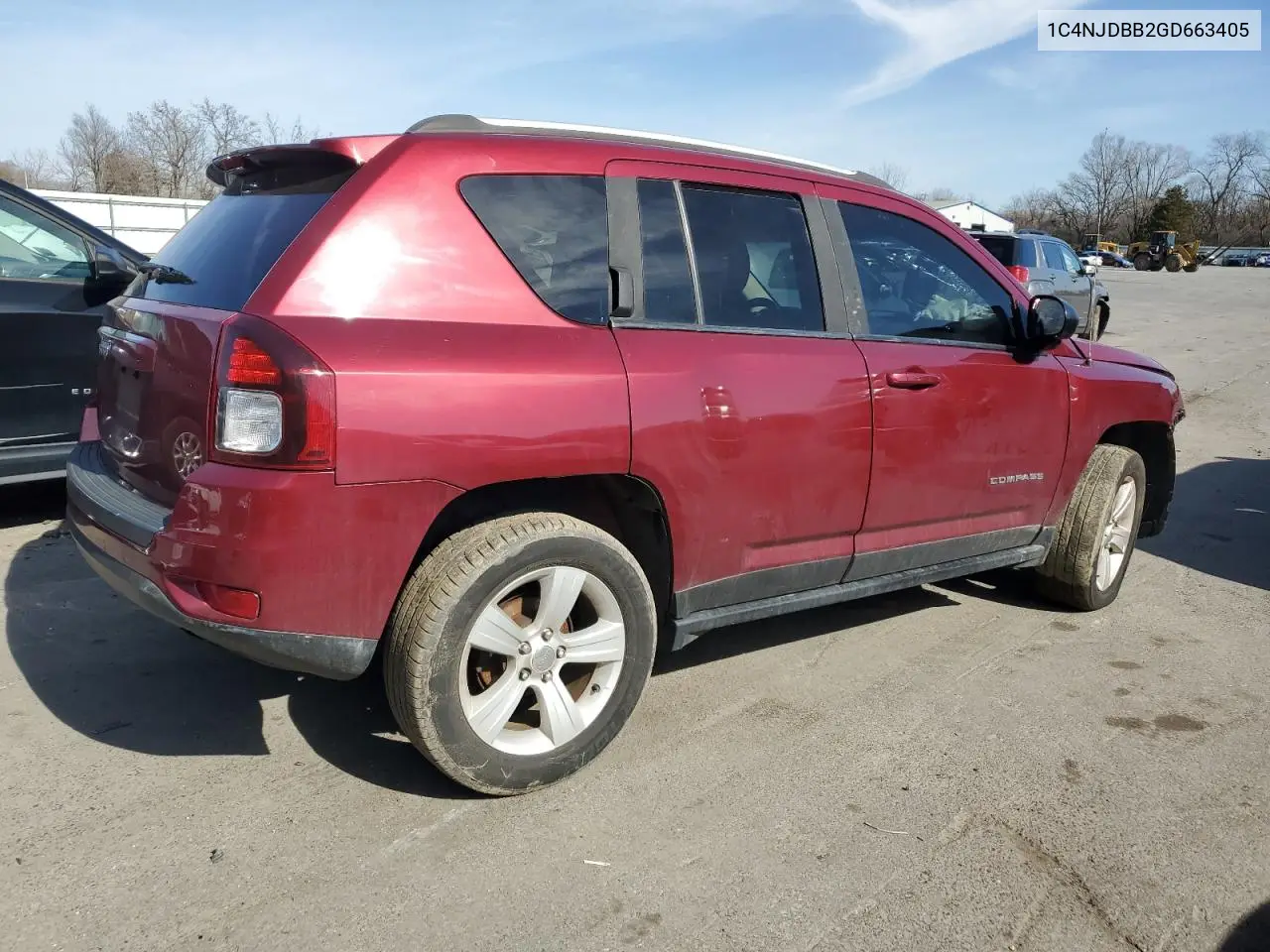 2016 Jeep Compass Sport VIN: 1C4NJDBB2GD663405 Lot: 46676575