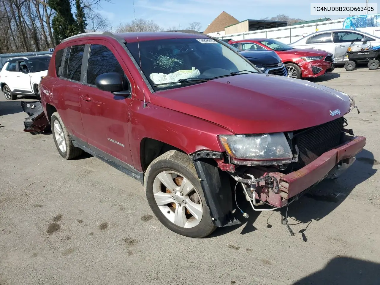 2016 Jeep Compass Sport VIN: 1C4NJDBB2GD663405 Lot: 46676575