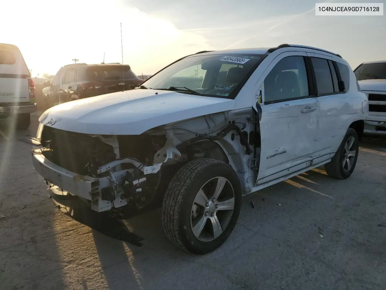 2016 Jeep Compass Latitude VIN: 1C4NJCEA9GD716128 Lot: 48543565