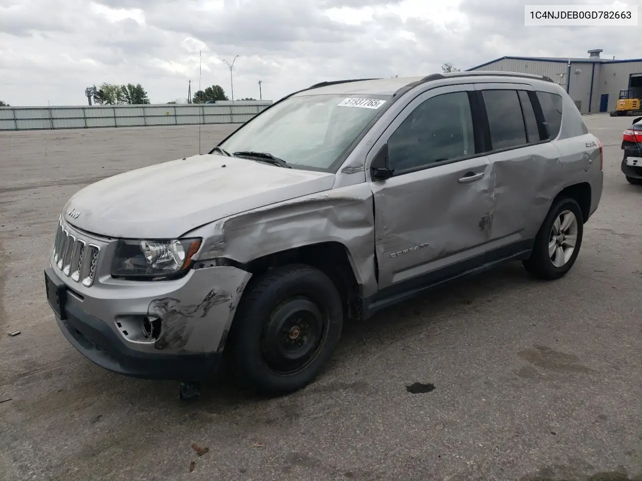 2016 Jeep Compass Latitude VIN: 1C4NJDEB0GD782663 Lot: 51937765