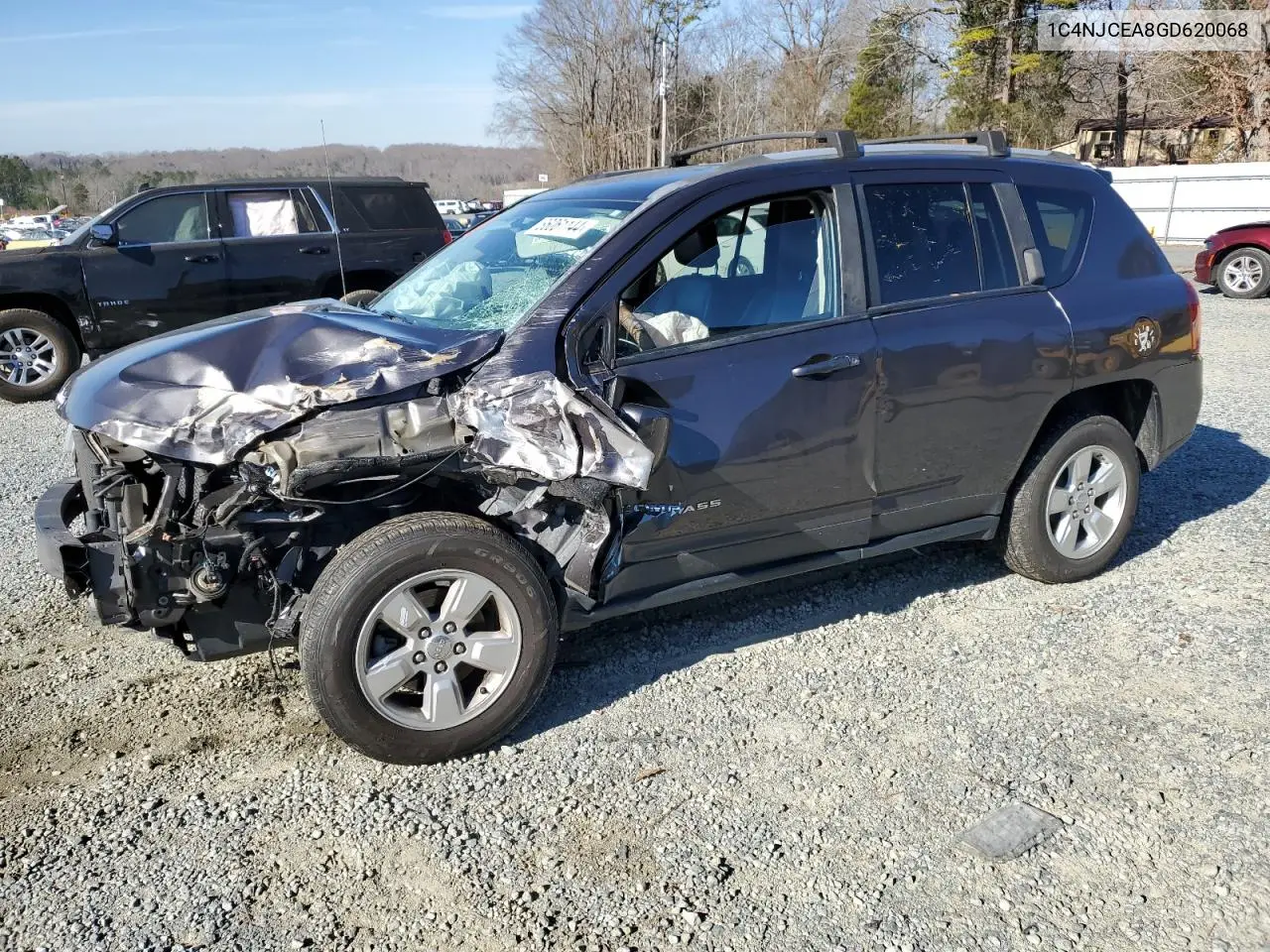 2016 Jeep Compass Latitude VIN: 1C4NJCEA8GD620068 Lot: 52725665