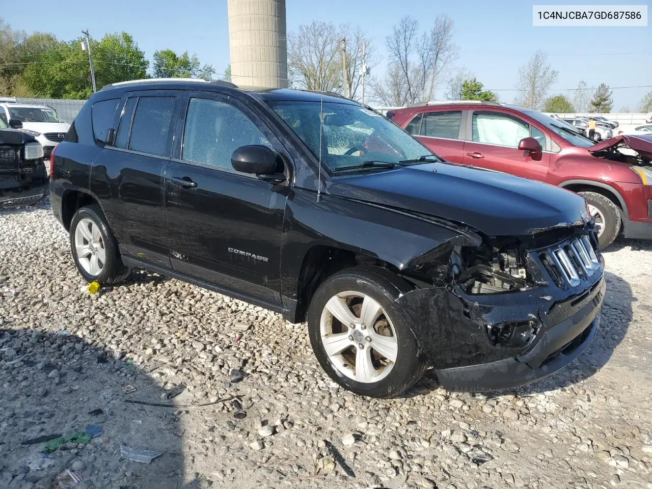 2016 Jeep Compass Sport VIN: 1C4NJCBA7GD687586 Lot: 56173245