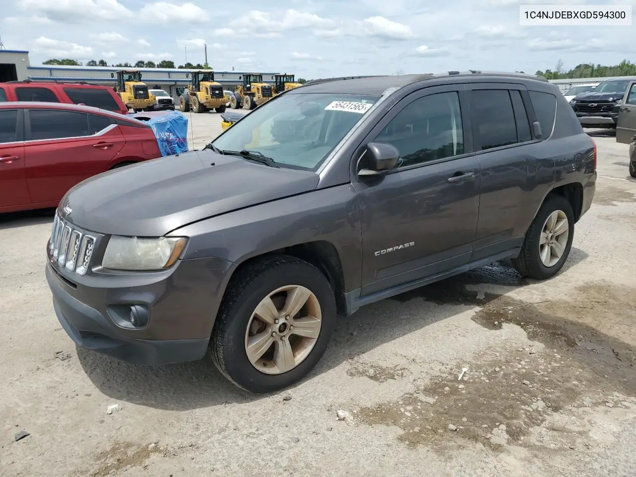 2016 Jeep Compass Latitude VIN: 1C4NJDEBXGD594300 Lot: 56431565