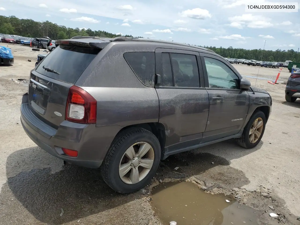 2016 Jeep Compass Latitude VIN: 1C4NJDEBXGD594300 Lot: 56431565