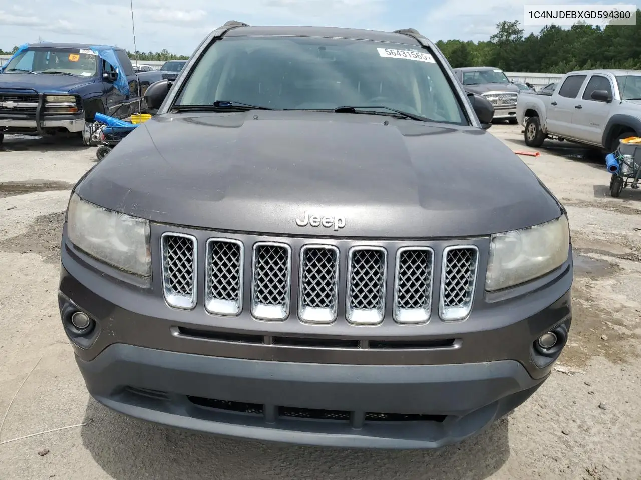 2016 Jeep Compass Latitude VIN: 1C4NJDEBXGD594300 Lot: 56431565