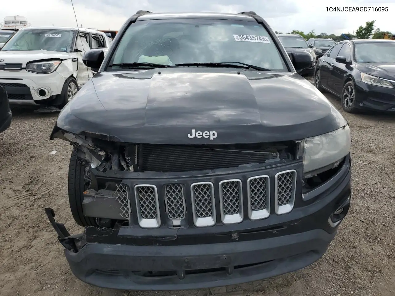 2016 Jeep Compass Latitude VIN: 1C4NJCEA9GD716095 Lot: 56435745