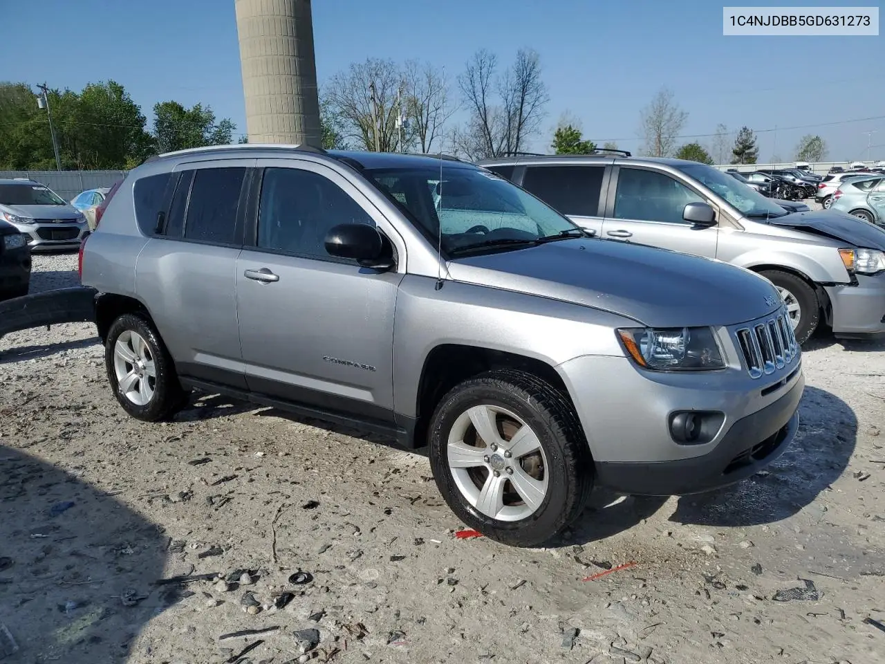 2016 Jeep Compass Sport VIN: 1C4NJDBB5GD631273 Lot: 56502335