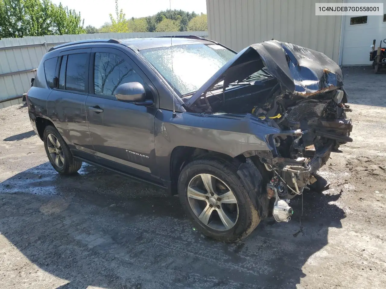2016 Jeep Compass Latitude VIN: 1C4NJDEB7GD558001 Lot: 56516335