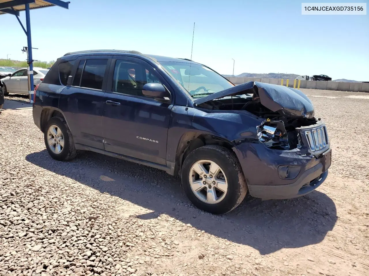 2016 Jeep Compass Latitude VIN: 1C4NJCEAXGD735156 Lot: 56607755