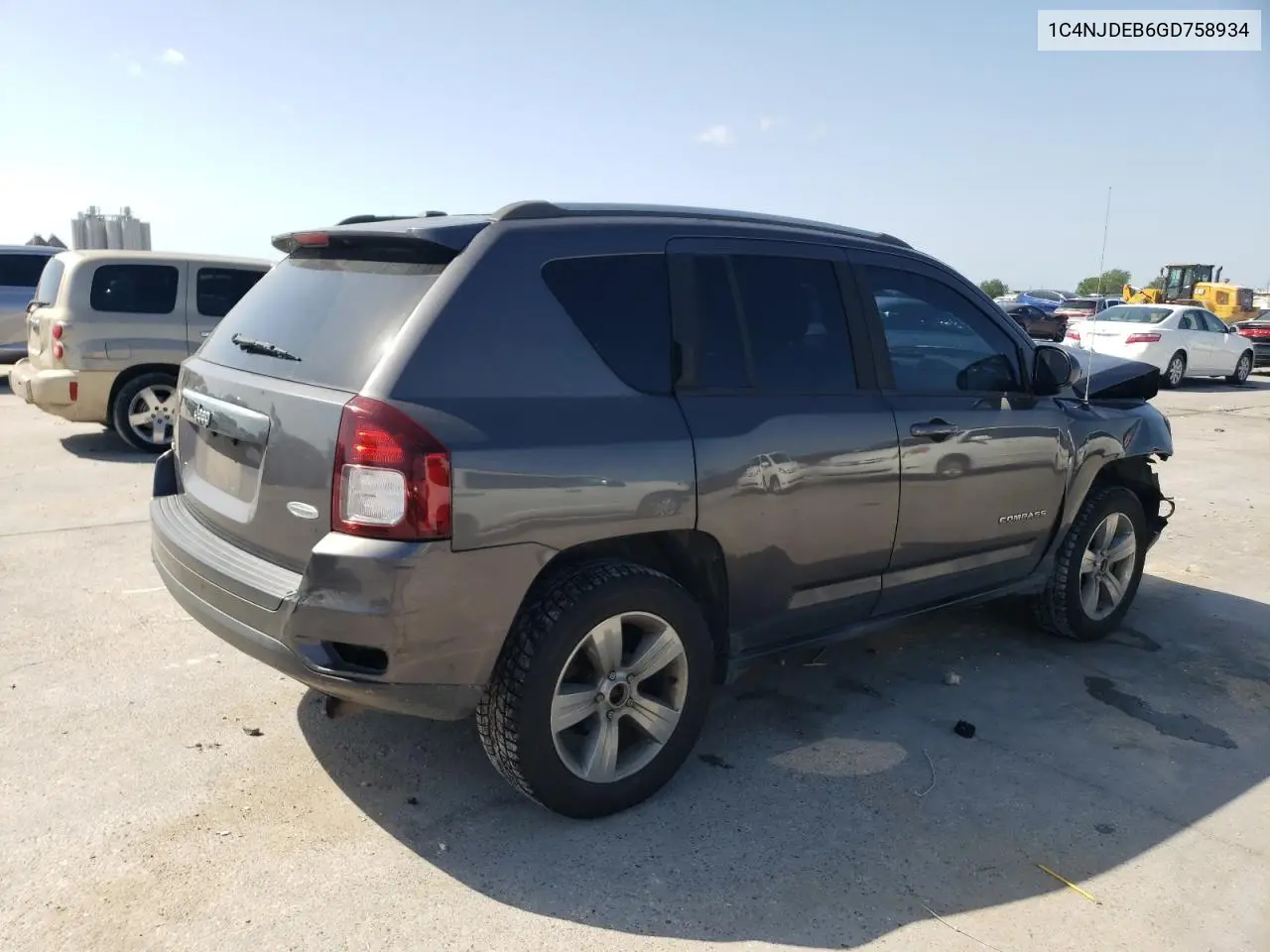 2016 Jeep Compass Latitude VIN: 1C4NJDEB6GD758934 Lot: 56655955