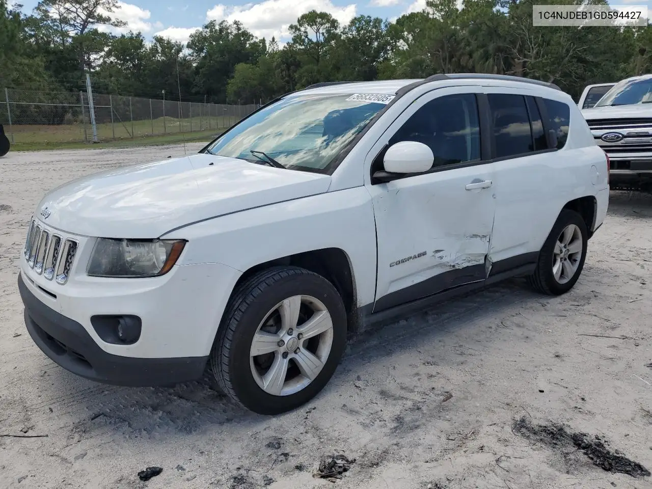 2016 Jeep Compass Latitude VIN: 1C4NJDEB1GD594427 Lot: 56832605